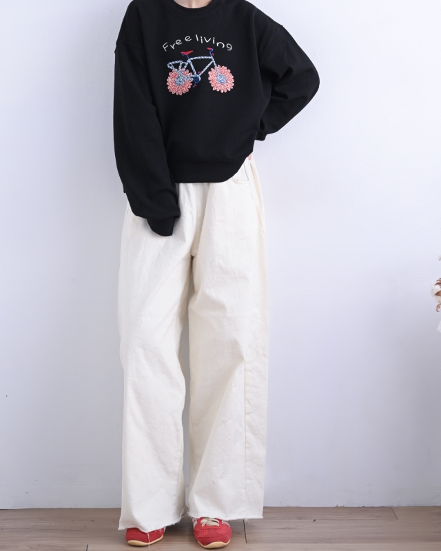 韓 花腳踏車上衣 2色 size