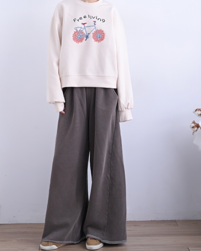 韓 花腳踏車上衣 2色 size