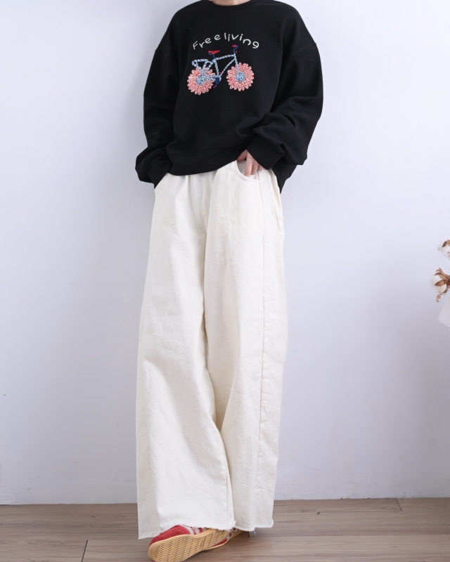 韓 花腳踏車上衣 2色 size