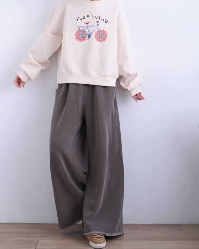 韓 花腳踏車上衣 2色 size