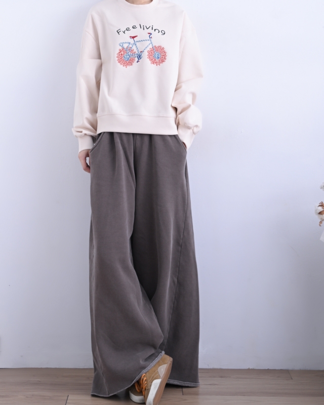 韓 花腳踏車上衣 2色 size