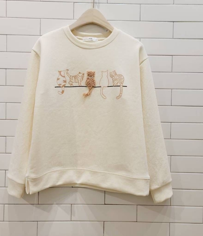 韓 喵喵背影上衣 2色 size