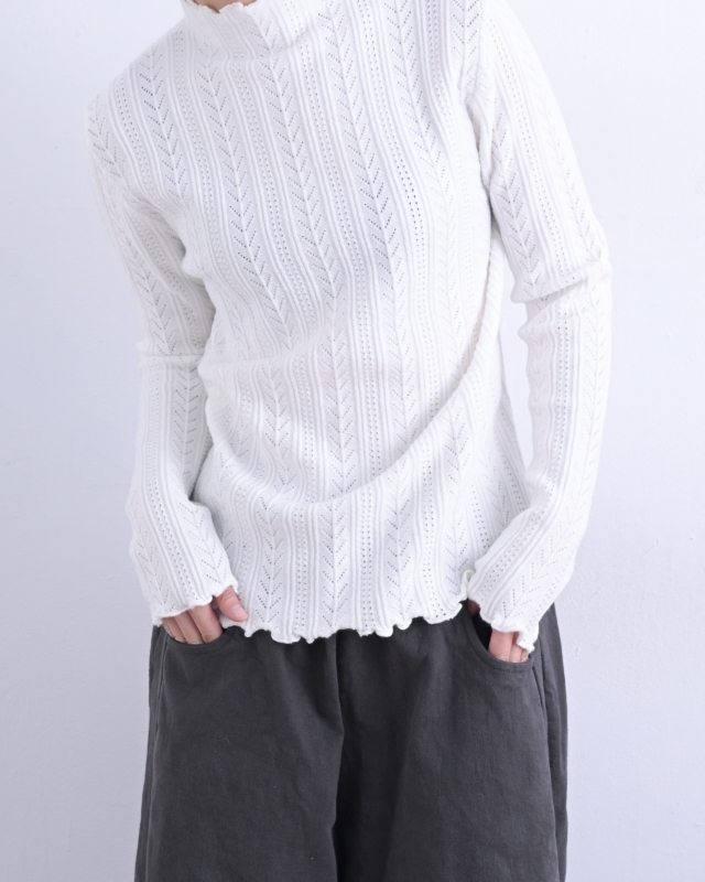 韓 小高領人字紋上衣 5色 size