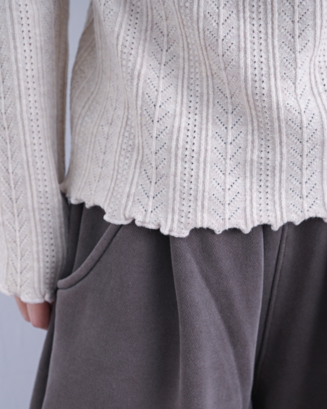 韓 小高領人字紋上衣 5色 size