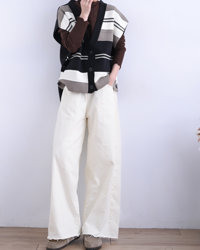 韓 小高領人字紋上衣 5色 size