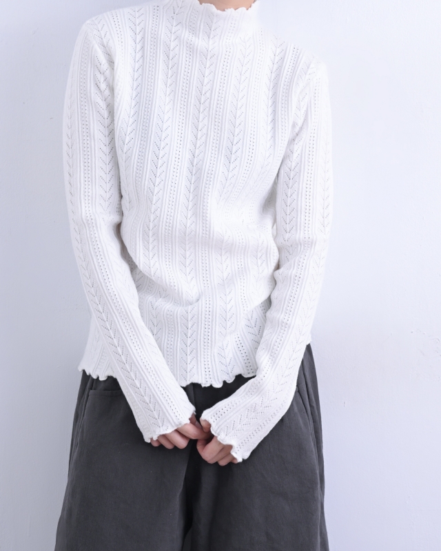 韓 小高領人字紋上衣 5色 size