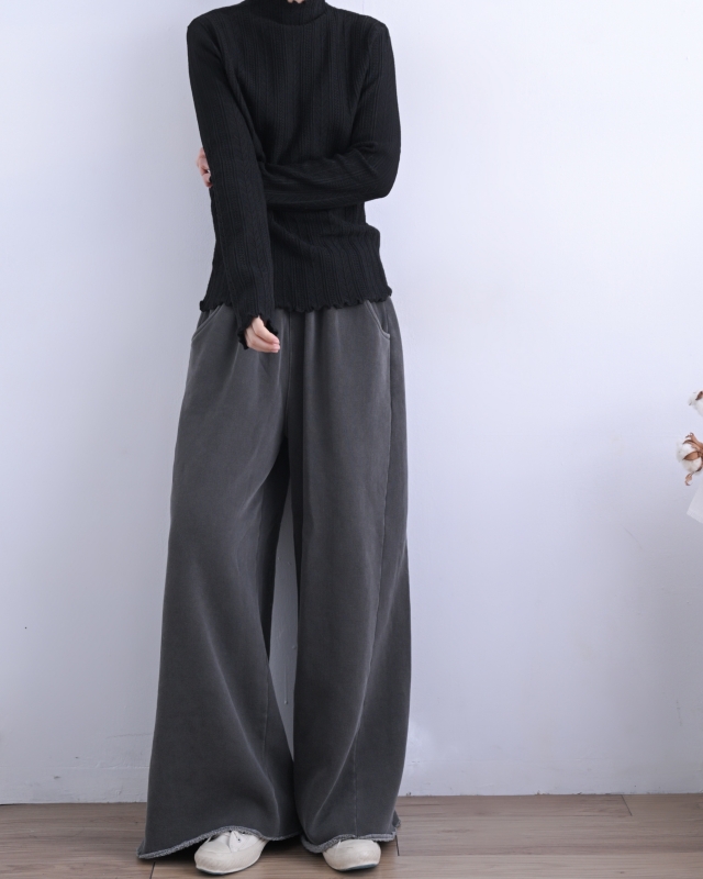 韓 小高領人字紋上衣 5色 size