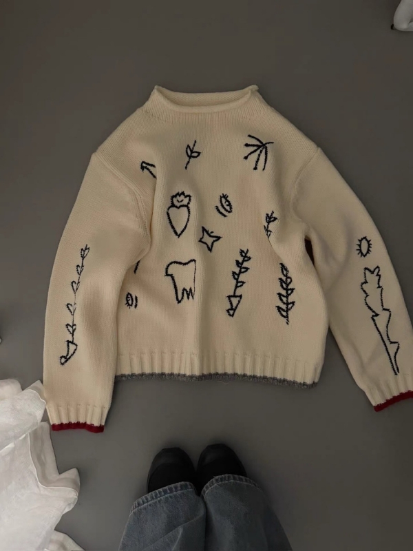 韓 線條圖案上衣 3色