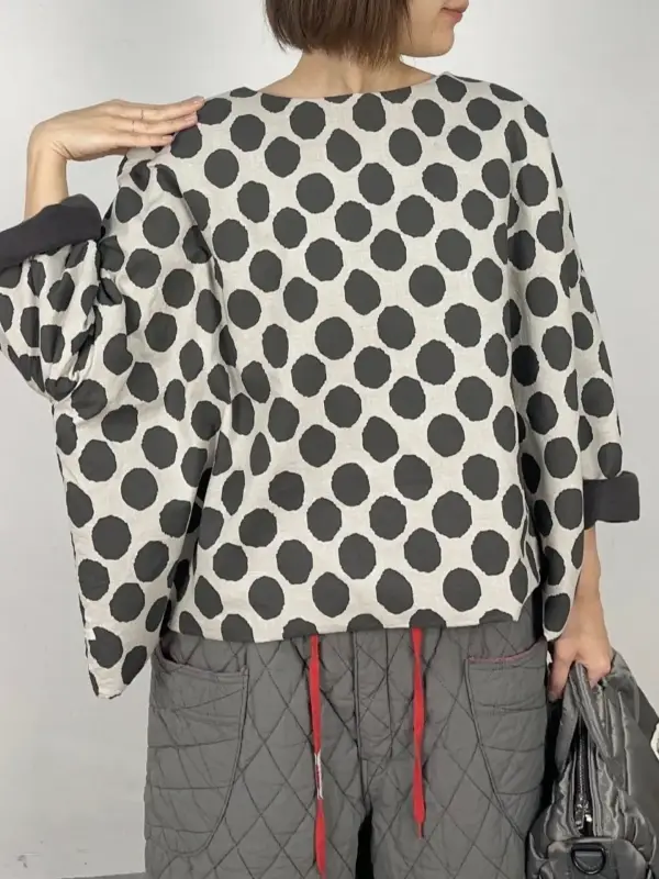 韓 兩面穿點點上衣 3色 size