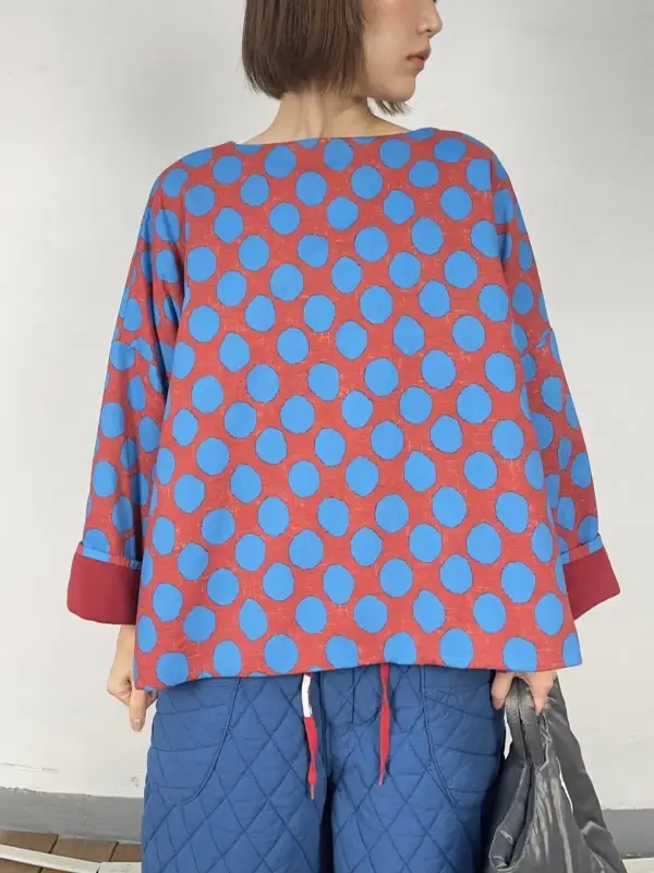 韓 兩面穿點點上衣 3色 size