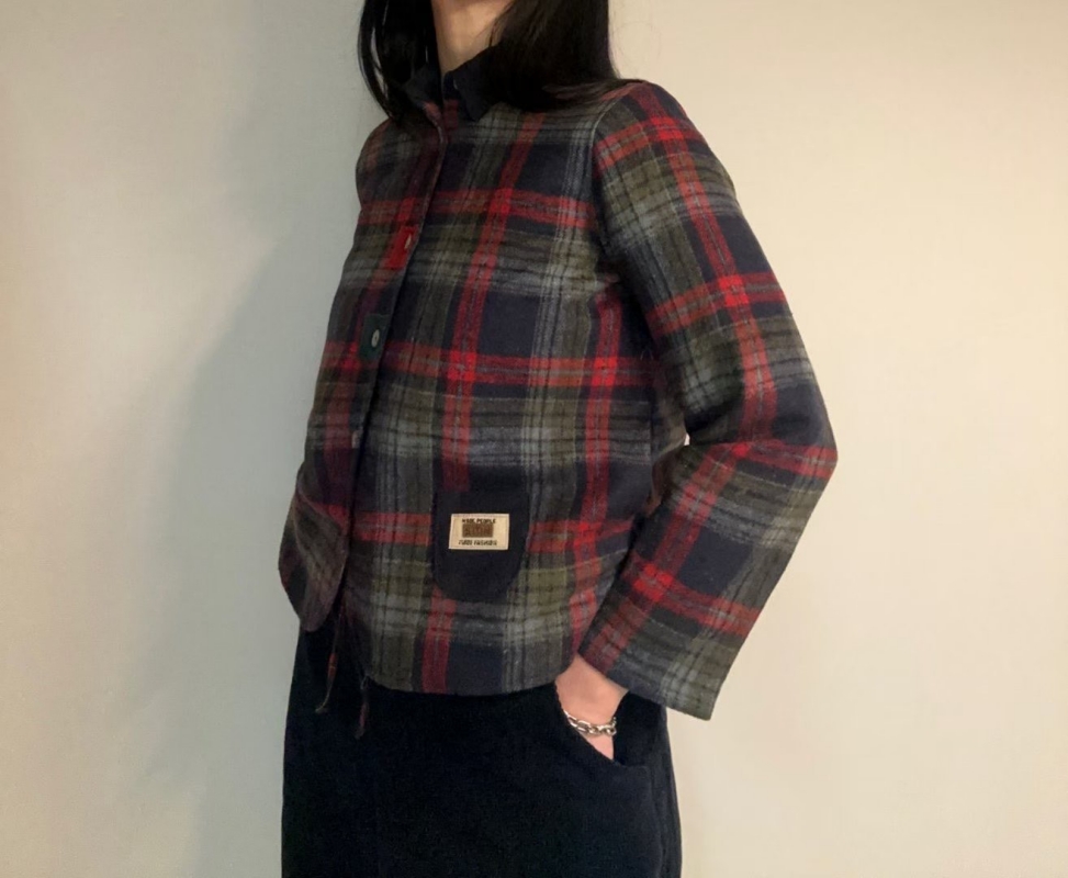 韓 配色領格文襯衫 2色