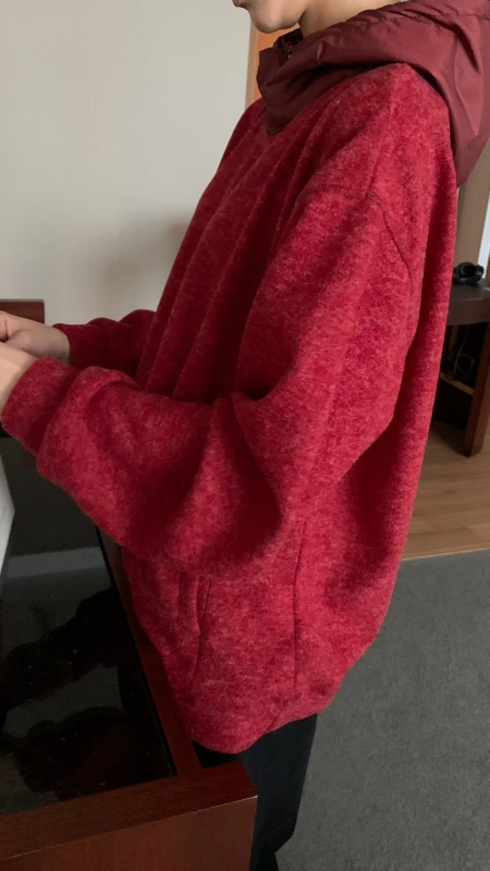 韓 混色感拉鍊連帽上衣 4色 size