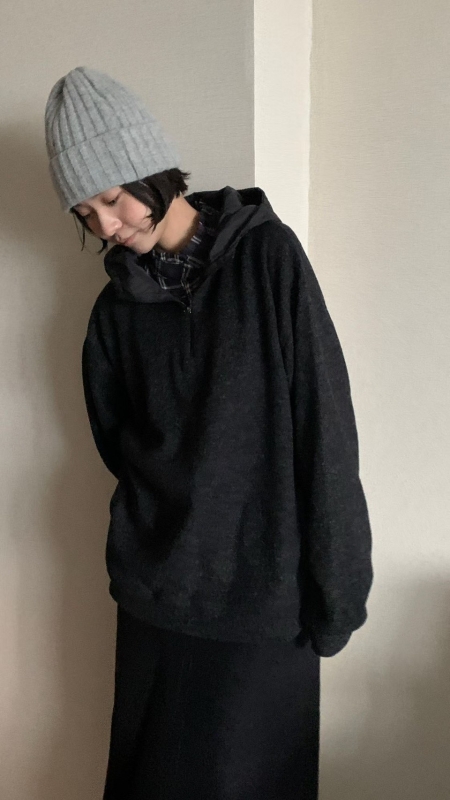 韓 混色感拉鍊連帽上衣 4色 size