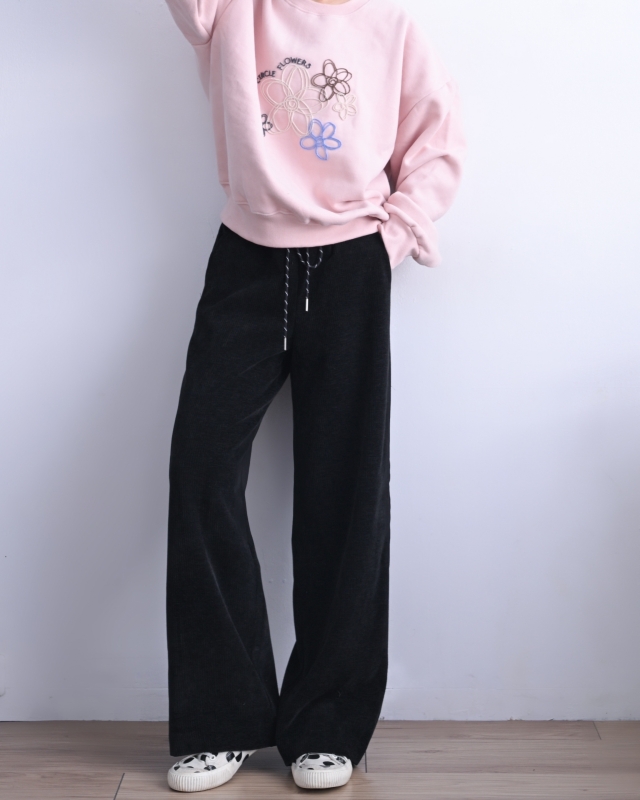 韓 繡線花上衣 2色 size