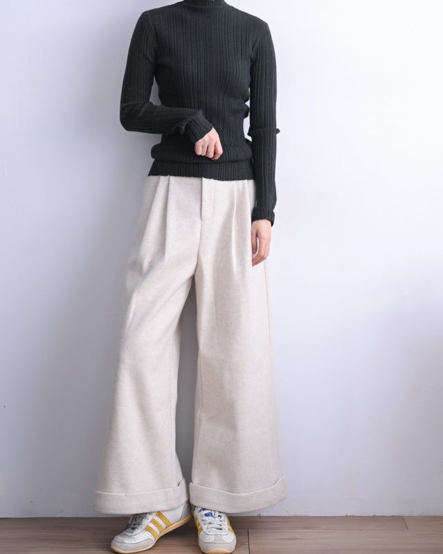 韓 人字紋小高領上衣 5色 size