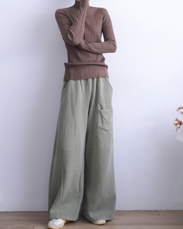 韓 人字紋小高領上衣 5色 size