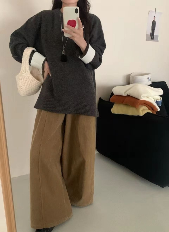 韓 配色袖上衣 6色