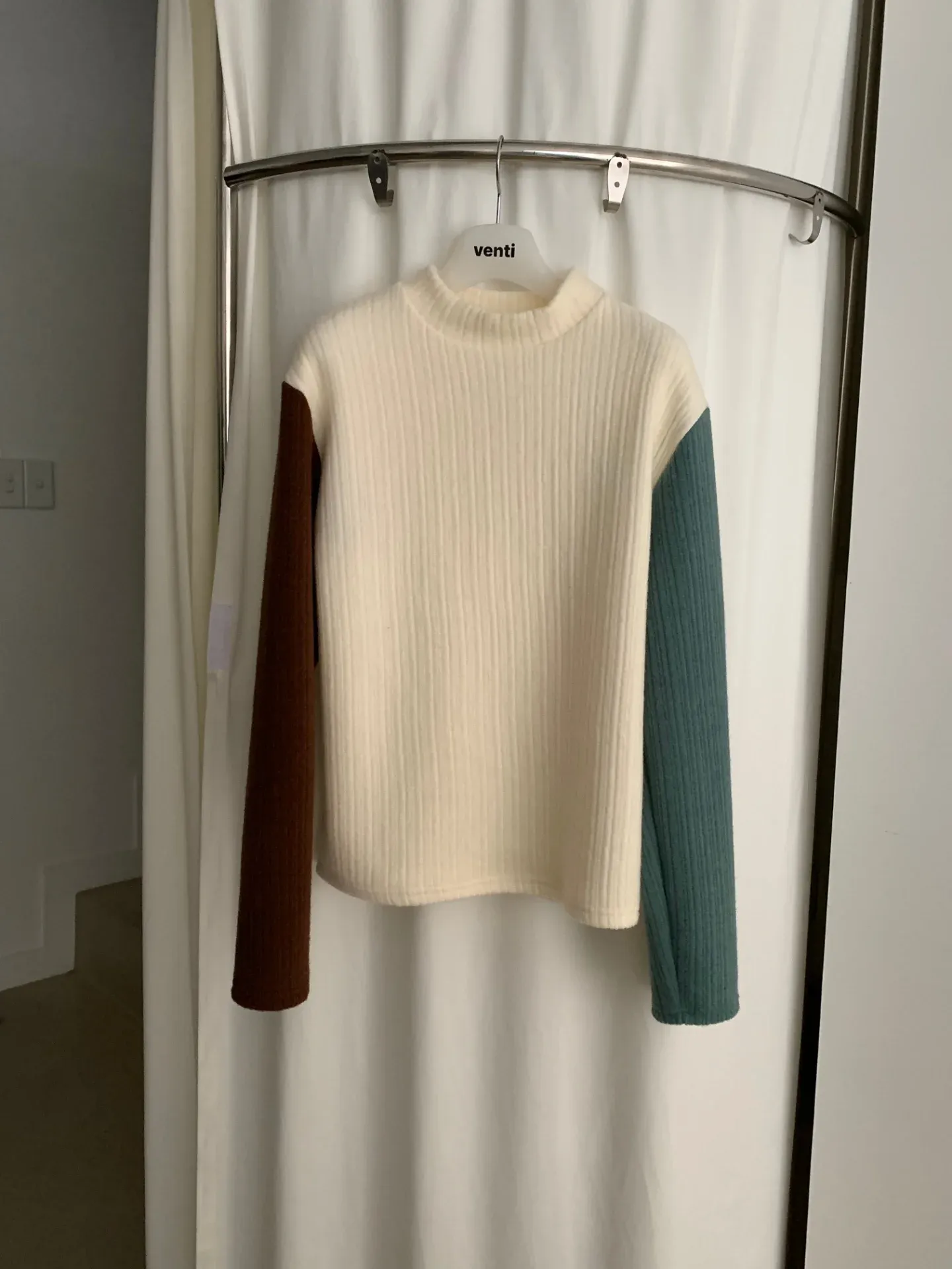 韓 雙袖配色上衣 3色