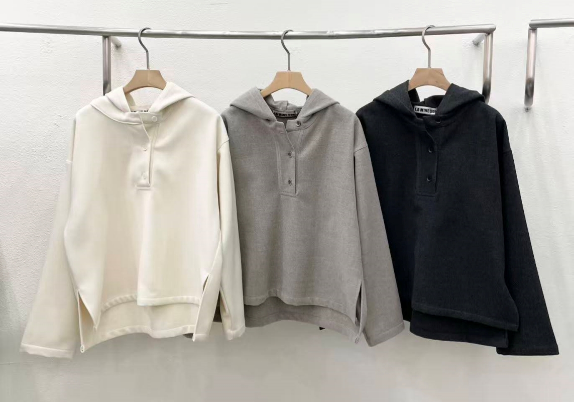 韓 三釦連帽上衣 3色 size