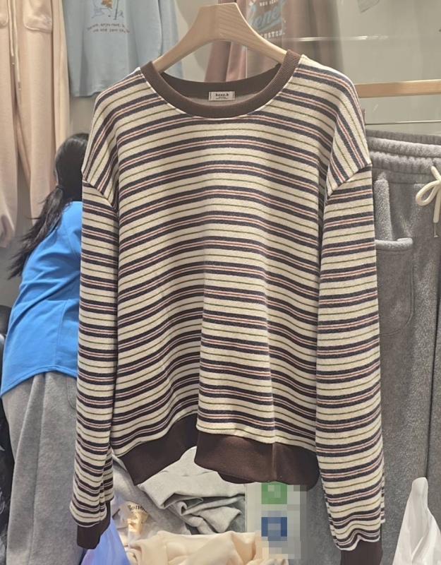 韓 圓領細條上衣 2色 size