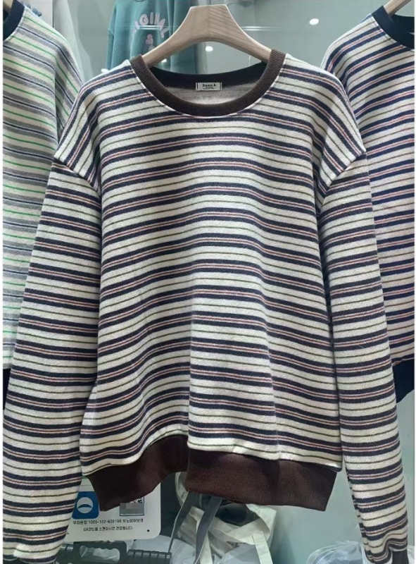 韓 圓領細條上衣 2色 size