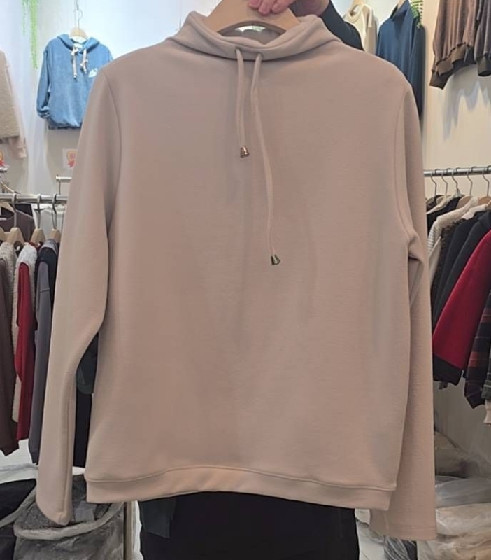 韓 領拉繩上衣 4色 size