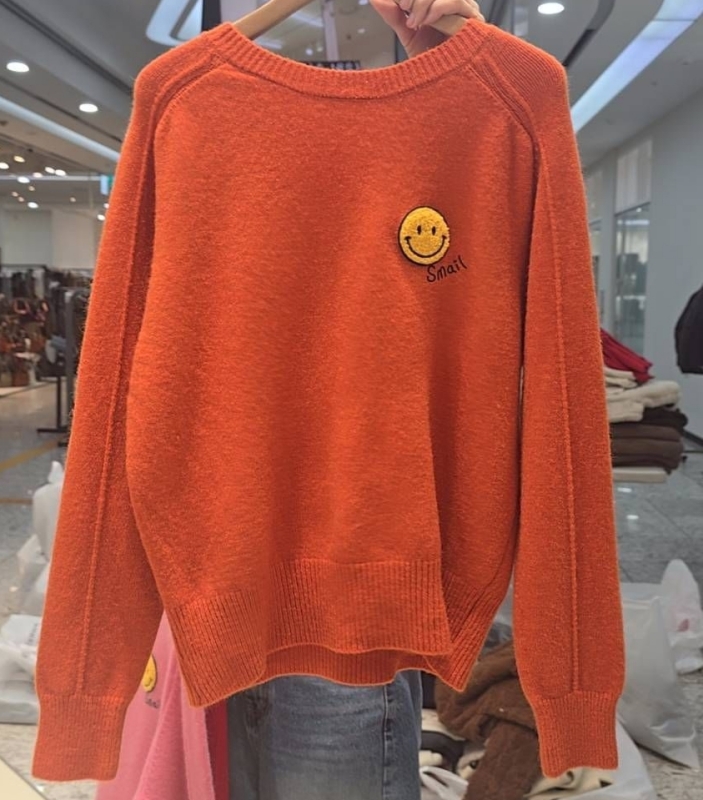 韓 黃笑臉上衣 5色 size