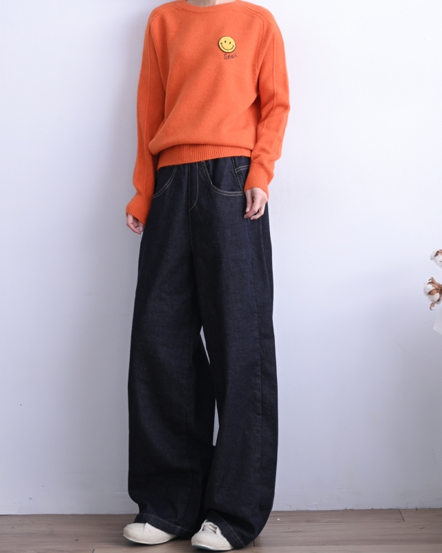 韓 黃笑臉上衣 5色 size