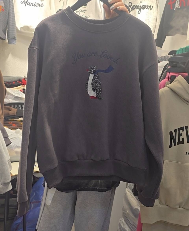 韓 亮晶晶企鵝上衣 3色 size