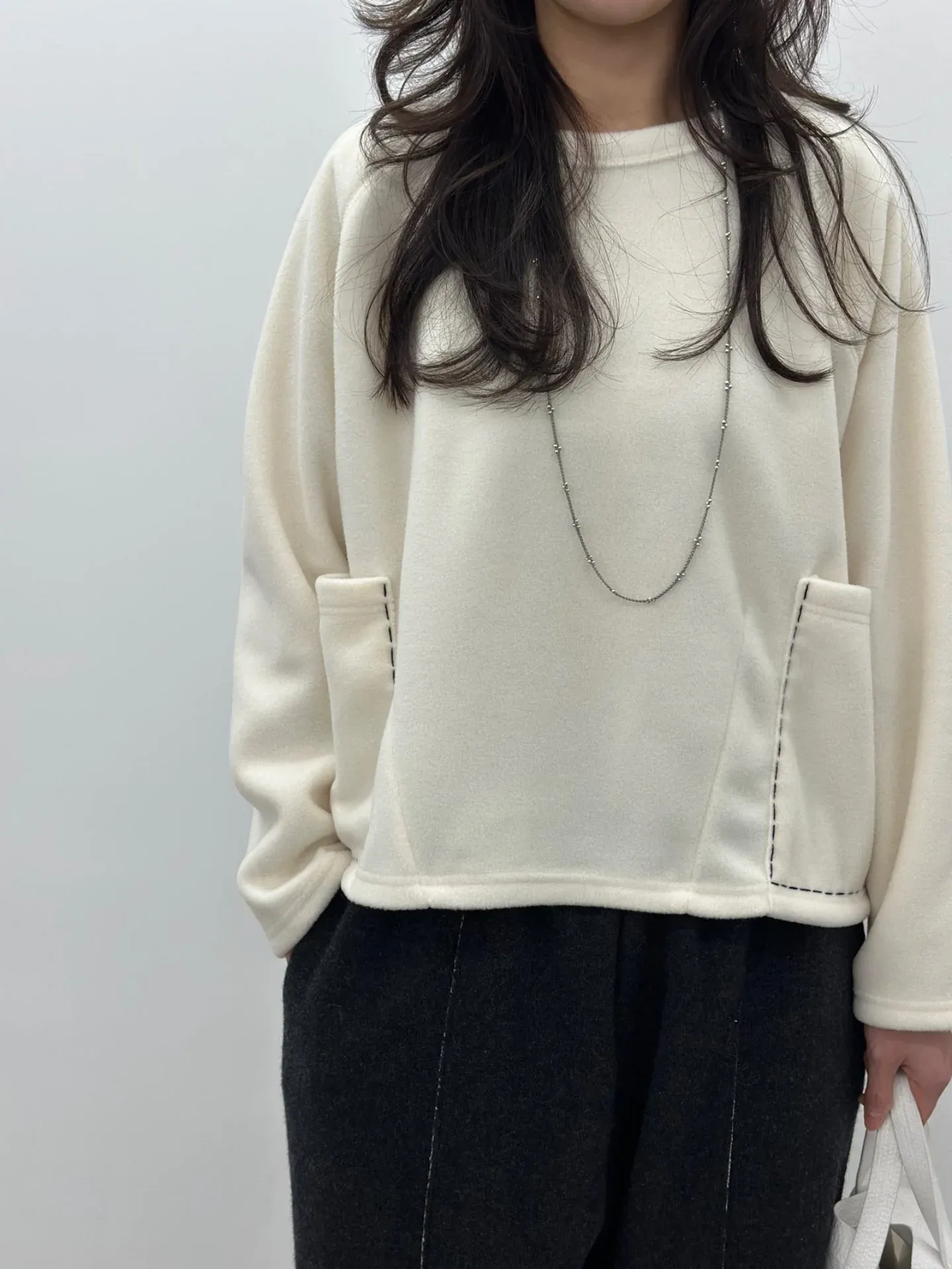 韓 縫線口袋上衣 4色