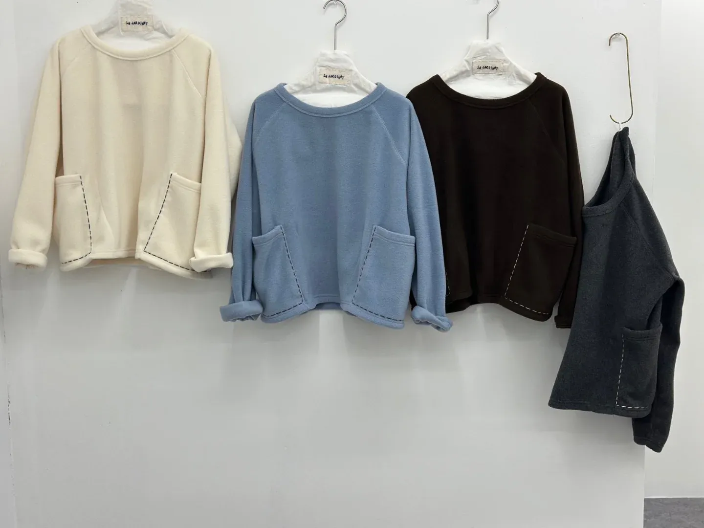 韓 縫線口袋上衣 4色