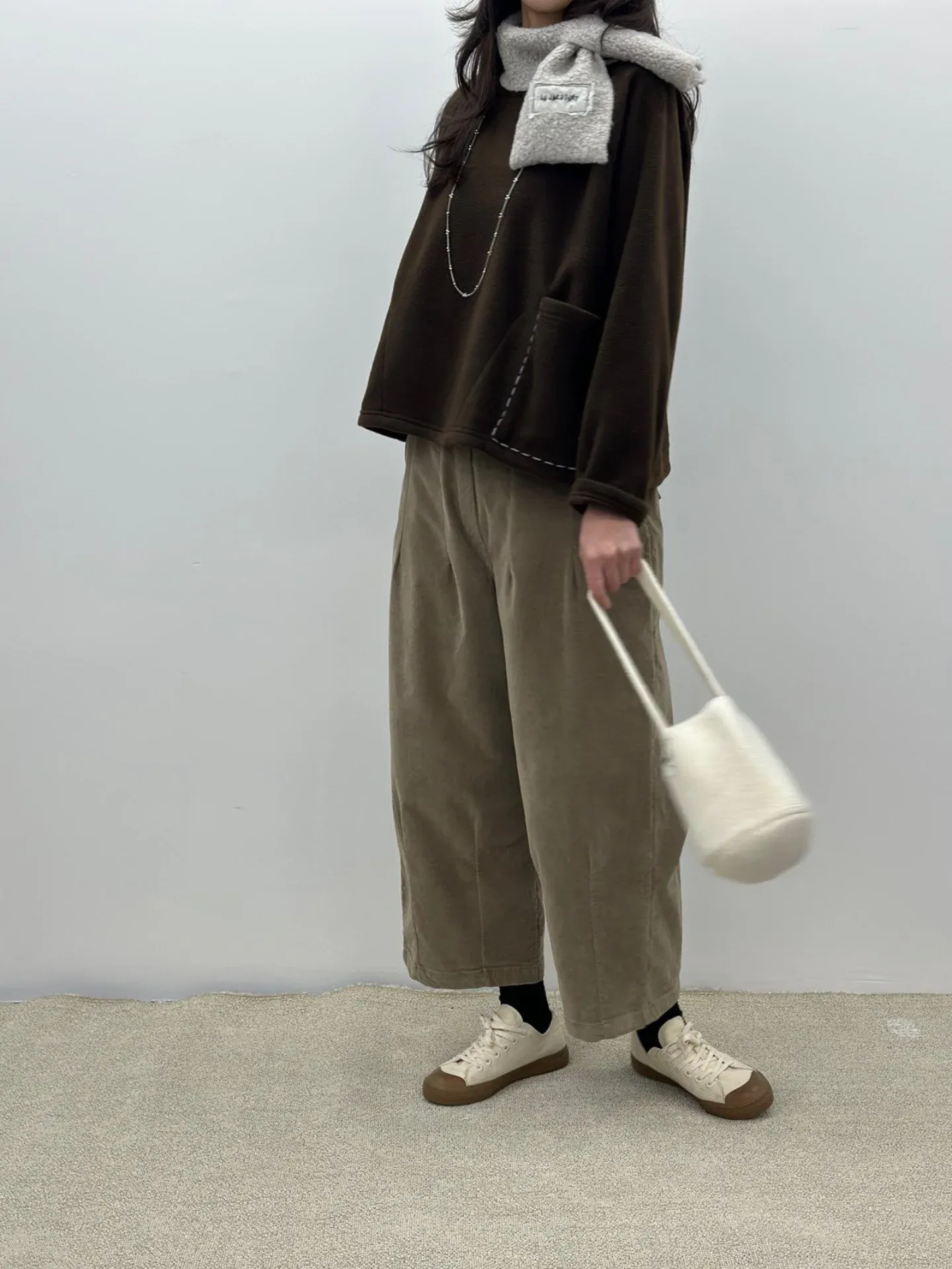 韓 縫線口袋上衣 4色