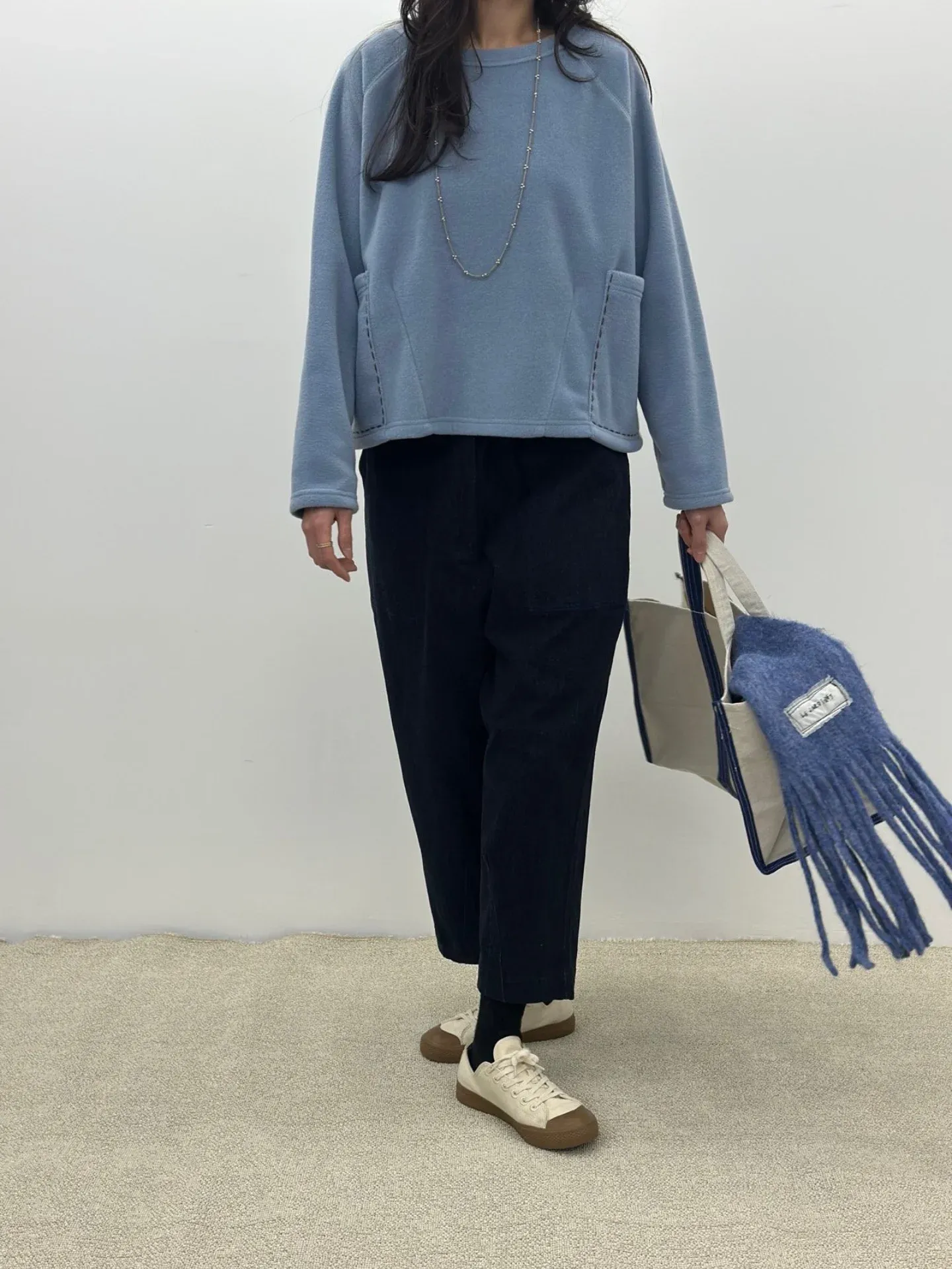 韓 縫線口袋上衣 4色