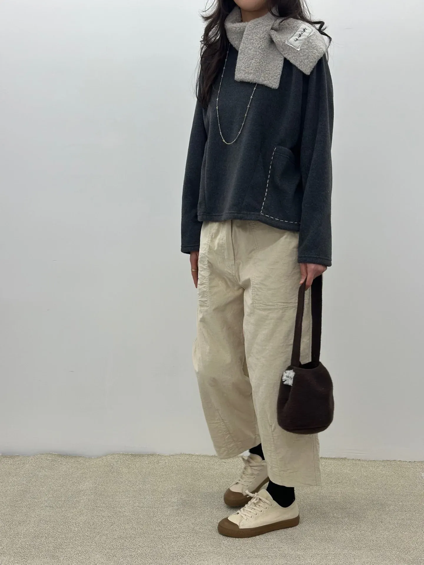 韓 縫線口袋上衣 4色