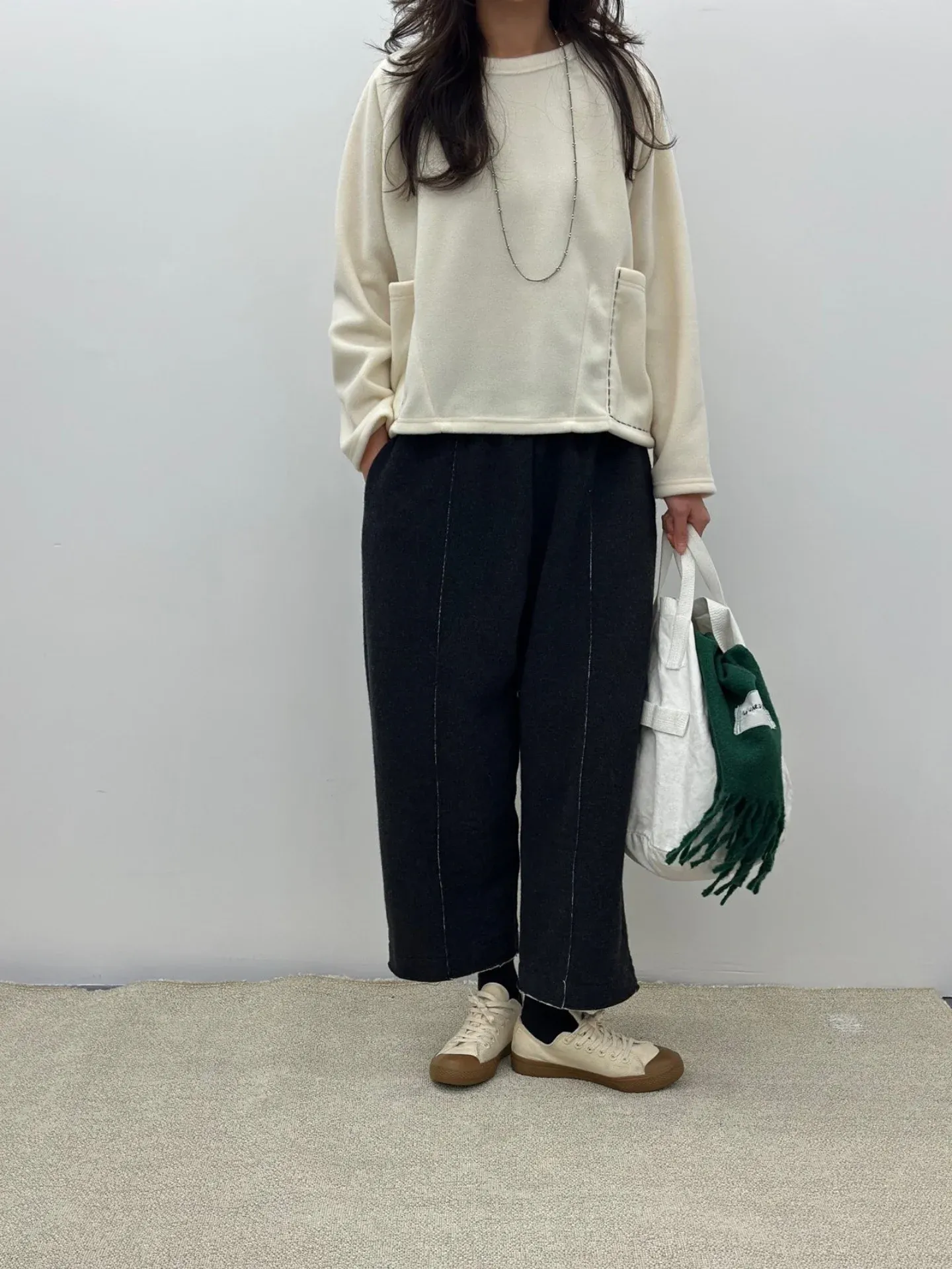 韓 縫線口袋上衣 4色