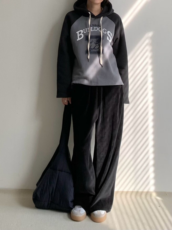 韓 拚色Z連帽上衣 2色