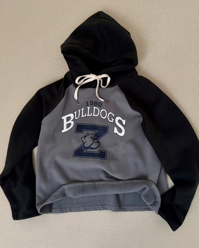 韓 拚色Z連帽上衣 2色