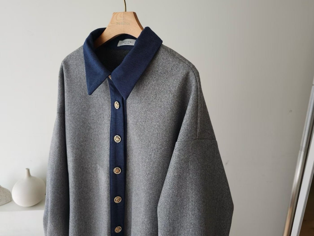 韓 藍領短版襯衫 3色