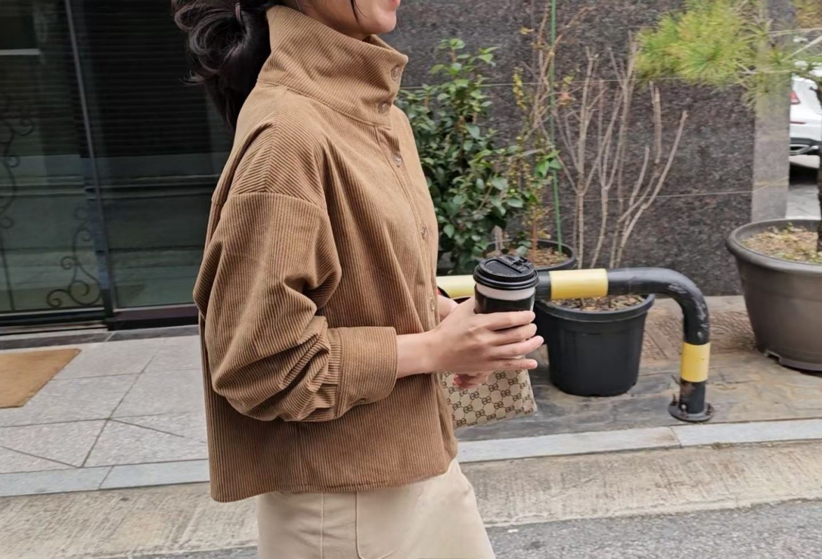 韓 立領釦上衣 4色