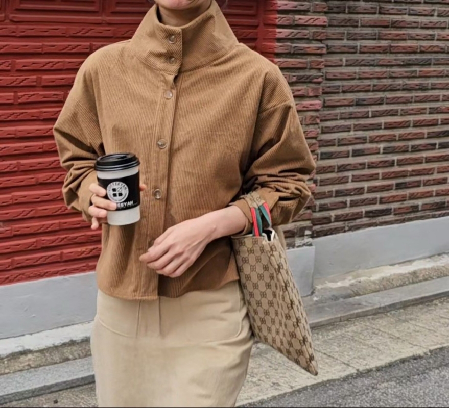 韓 立領釦上衣 4色