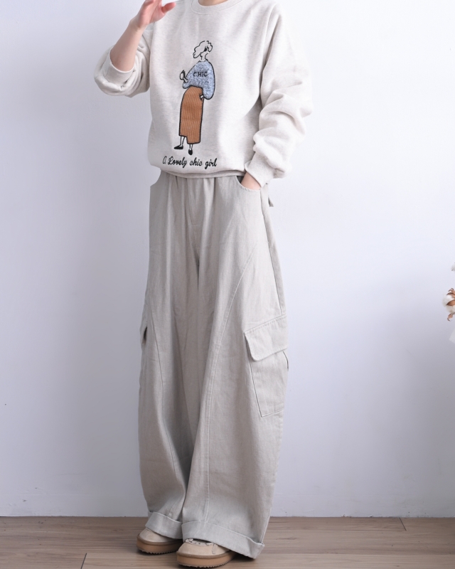 韓 戴珍珠女生上衣 3色 size