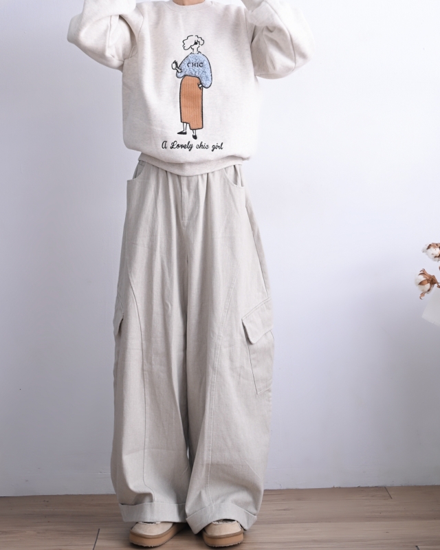 韓 戴珍珠女生上衣 3色 size