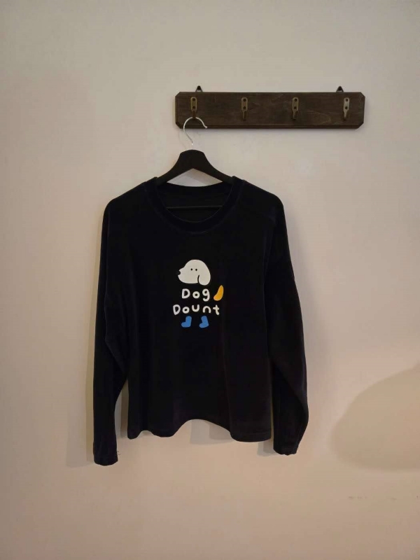 韓 狗狗細絨上衣 4色 size