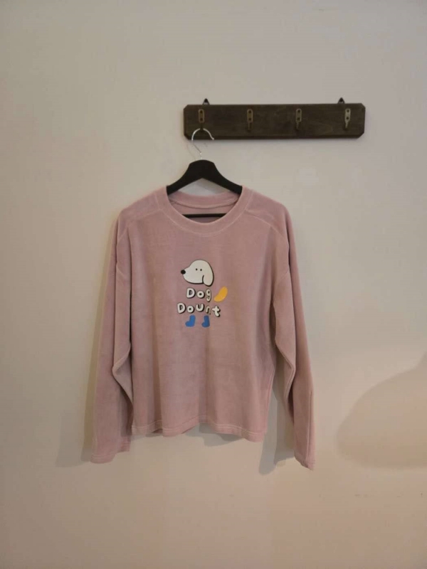 韓 狗狗細絨上衣 4色 size