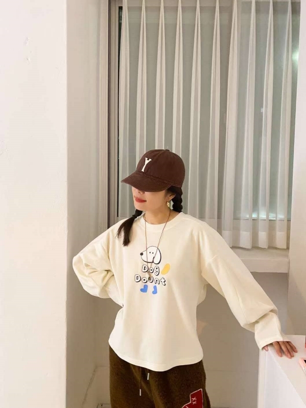 韓 狗狗細絨上衣 4色 size