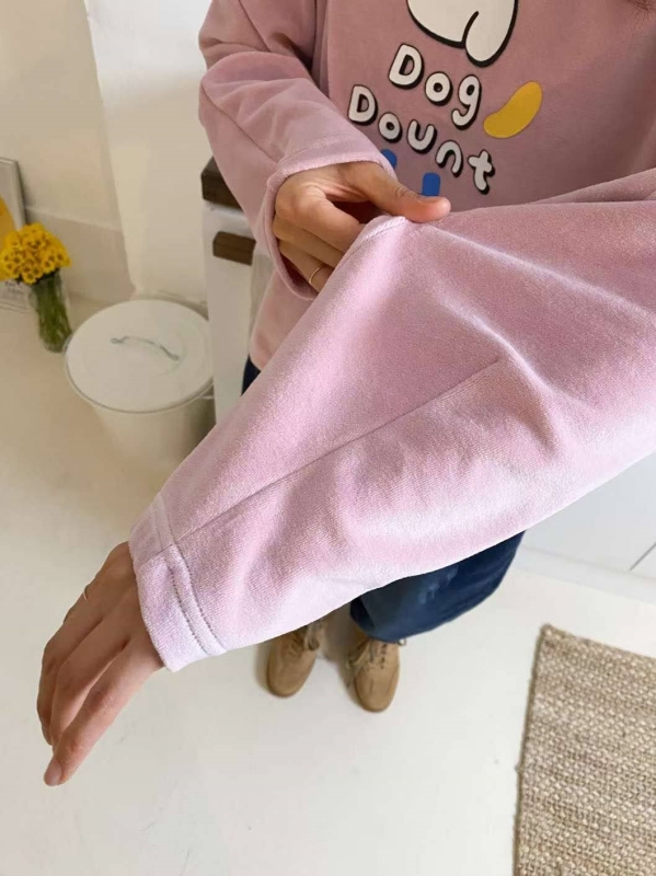 韓 狗狗細絨上衣 4色 size