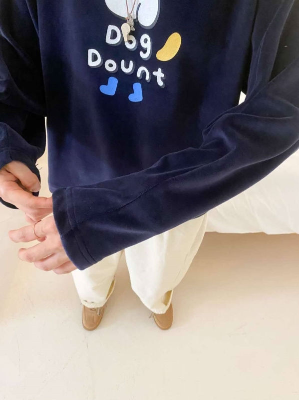 韓 狗狗細絨上衣 4色 size