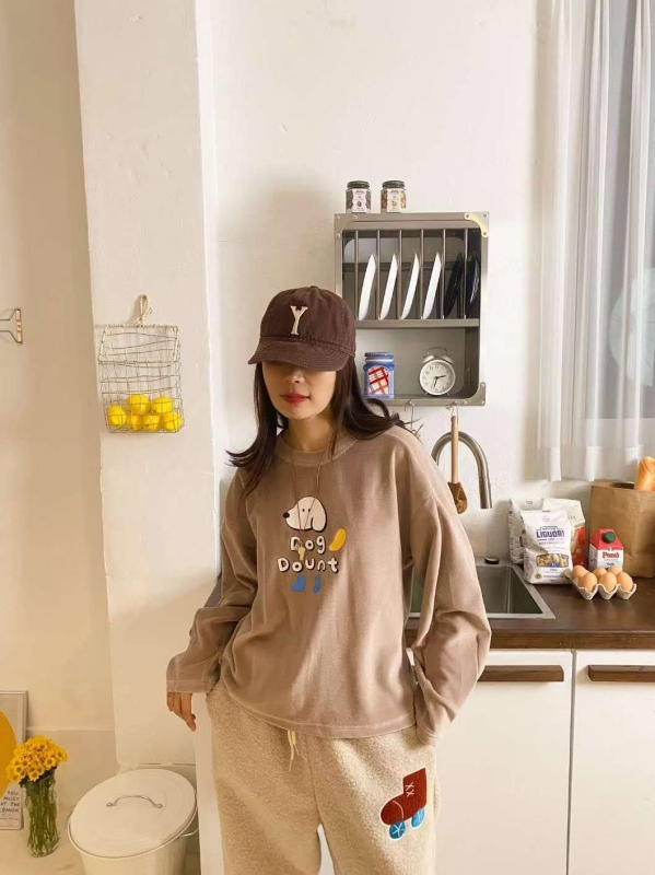 韓 狗狗細絨上衣 4色 size