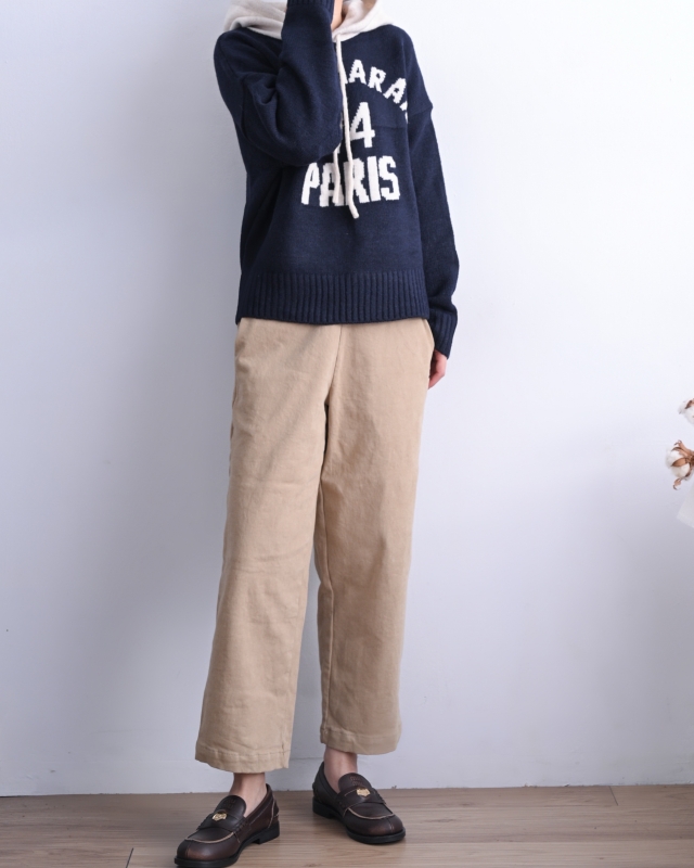 韓 配色連帽針織上衣 3色