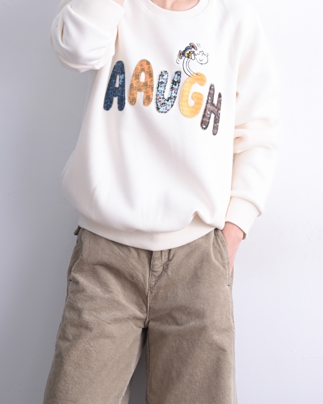 韓 彩色英文字上衣 size